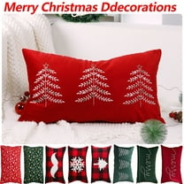 Dmlowu Christmas Pillow Cover - 12x20" Christmas Throw Pillows Covers for Holiday Party, Winter Christmas Decorations Pillow Covers for Sofa Couch Home Decor
