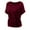 Wine, variant on aoksee Plus Size Tops, Women's Short Sleeve Shirts Crewneck Blouse Ruched Business Casual Basic Tunic Tops