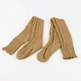 thumbnail image 4 of FAZVAOO Womens Socks Over The Knee Wool Thick Warm Socks Brown, 4 of 5