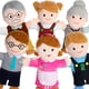 thumbnail image 1 of Juego de marionetas de mano de 6 piezas Marionetas de miembros de la familia de 30 cm Marionetas de mano de felpa suave para madres, padres, hijos, hijas y abuelos para contar cuentos, enseñar, preescolar, cosplay ER, 1 of 7