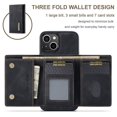 thumbnail image 2 of Dg.Ming M1 Series 3-Fold Multi Card Wallet Leather Phone Case, For Iphone 15,iPhone 16, 2 of 7