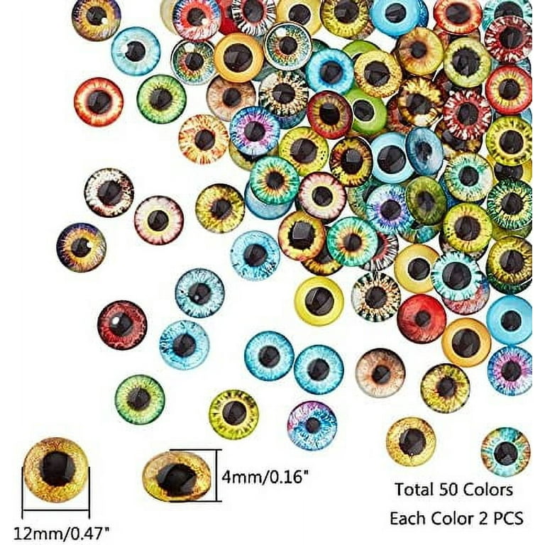 100 Pcs Eye Patches Round Gemstone Dragon Eyes for Crafts Decked  Accessories Googly Glasses Decorative 