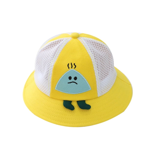 Opolski Summer Kids Children Cartoon Mesh Sunhat UV Protection Fisherman Hat Bucket Cap