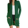 thumbnail image 1 of Women Open Front Cardigan Sweaters Pockets Long Sleeve Shrugs, 1 of 4