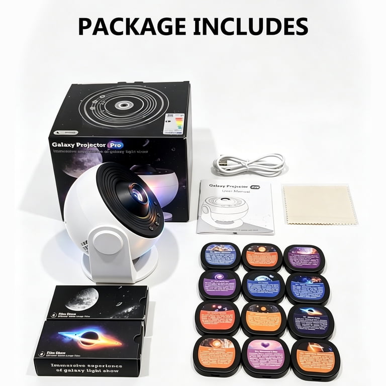 DAYBETTER Galaxy Projector 360° Rotating Head with 13 Film Discs photo 7