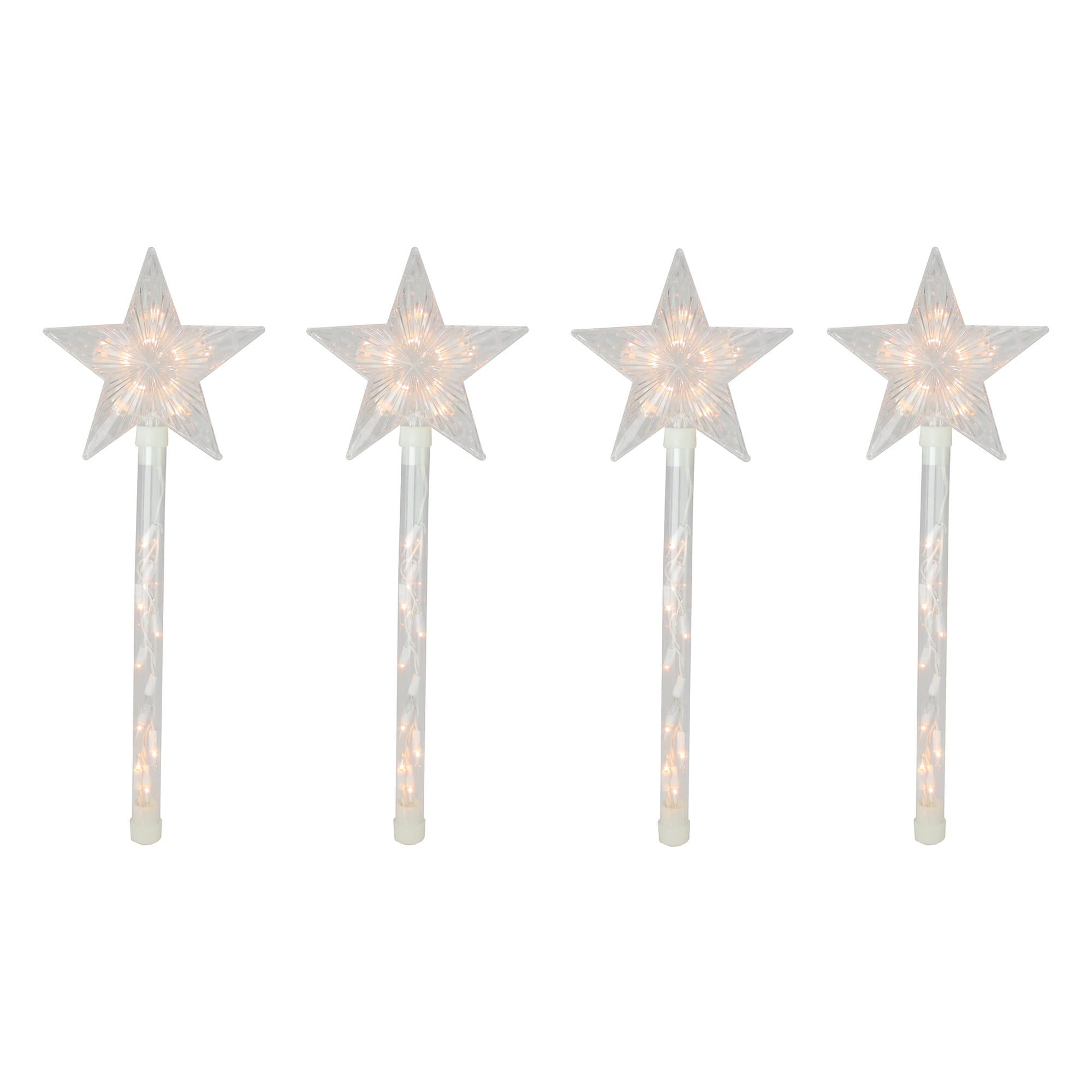 Northlight 4ct Lighted Star Christmas Pathway Marker with Lawn Stakes