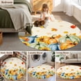 thumbnail image 5 of Round Rug 4Ft Washable Non-Slip, Fall Pumpkins Circle Area Rugs for Living Room Bedroom, Thanksgiving Autumn Maple Leaves Orange Indoor Floor Mats Carpet Runner for Home Decor Aesthetic, 5 of 8