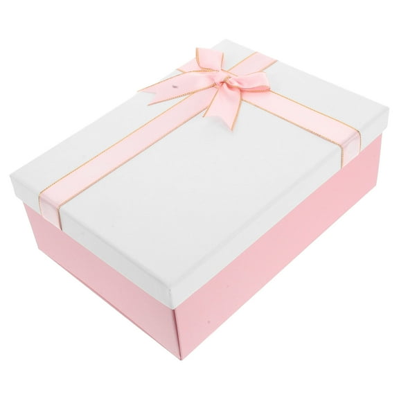Masteelf Wrapping Box With Bow Decor Cardboard Present Box Keepsakes Box For Bridesmaid Proposal Wedding Party Various Occasions
