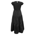 thumbnail image 7 of IDALL Summer Dresses,Petite Dresses Women Summer Casual Midi Maxi Dress Boho Sleeveless Smocked A-Line Long Dress Elegant Dresses,Modest Dresses,Womens Dresses Black Dress L, 7 of 7