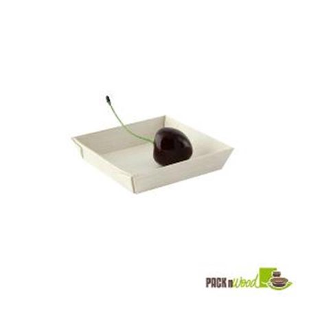 

Packnwood 210SAMBQ70 Mini Square Samurai Wooden Tray - 2.8 in.