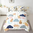 thumbnail image 2 of Castle Fairy Animal Capybara Twin Bedding Sets 7-Piece for Preppy Child Children,Stars Print Bedding Comforter Set Microfiber,Kawaii Love Heart Breathable Sheet Sets,Microfiber Bedroom Decor, 2 of 8