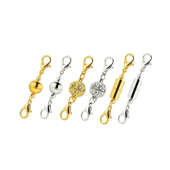 6x Copper Magnetic Clasp Jewelry magnetic clasp Necklace Bracelet Connector Lobster Clasps