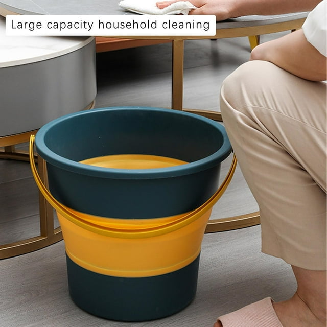EGNMCR Buckets Folding Bucket, Car Wash, Telescopic Portable Foot Bucket Foldable water pail