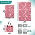 thumbnail image 2 of Extra Large Picnic Beach Blanket Waterproof Sand Proof Portable Outdoor Mat Red Doodled Hearts 60x80, 2 of 9