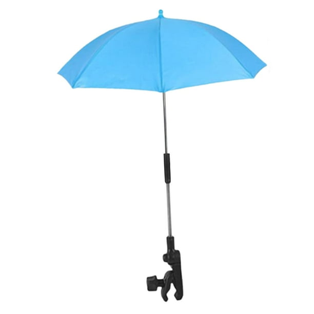 Sombrilla para silla de playa con clip para cochecito de golf, piscina y patio. Azul