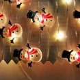 thumbnail image 4 of Decoración navideña 20 tiras de luces LED Cadena 2m Muñeco de nieve Estrella Copo de nieve Árbol de Navidad Adorno de lámpara Methold  HA002348-00, 4 of 6