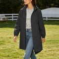 thumbnail image 4 of ATOYSOY Long Raincoat for Women Waterproof Rain Jackets with Hooded Outdoor Light Windbreaker Trench Coat 2026, 4 of 8