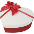 thumbnail image 1 of Heart Shaped Presentation Gift Box, 16 X 14 X 6 Cm, Textured Red Box With White Lid, 1 of 3