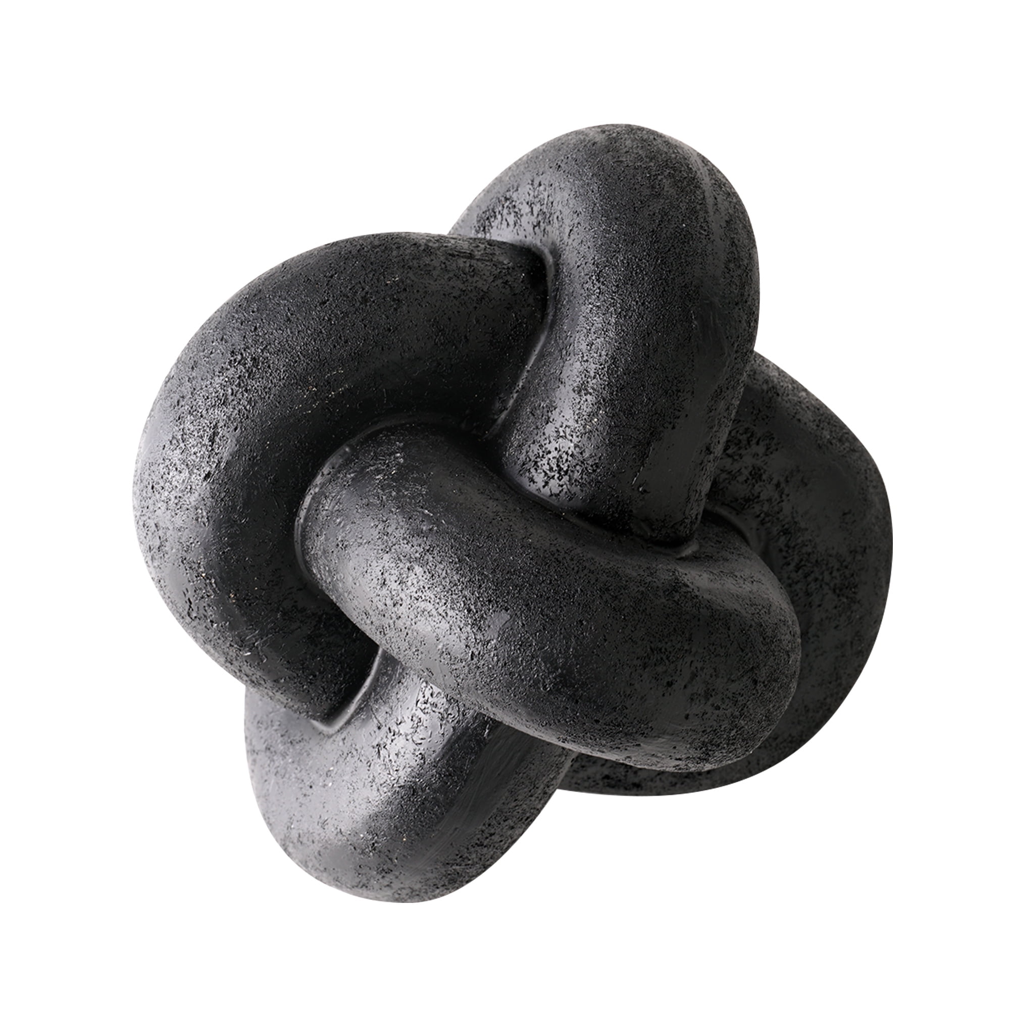 Mainstays Indoor Tabletop Resin Modern Black Knot 5.5" Decorative Figurine