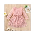 thumbnail image 3 of Franhais Baby Girls Romper Dress Sweet Casual Long Sleeves Letter Printed Newborn Lace Jumpsuits, 3 of 9