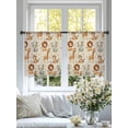 thumbnail image 4 of Cartoon Lions Giraffe Tiger Sheer Curtains 2 Panels Set Cute Animal Leaf Musical Note Linen Sheer Window Curtains Light Filtering Rod Pocket Voile Drapes for Bedroom Living Room 52"x45", 4 of 9