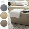 thumbnail image 6 of Simplify Faux Leather Double Folding Storage Ottoman Metallic Bronze, 6 of 8