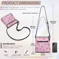 thumbnail image 6 of Yuyamidu Pink Bow Crossbody Bag Purse Set for Women, PU Leather 2 Pieces Handbag Sling Bag with Adjustable Shoulder Strap, Matching Wallet, Ideal for Holiday Gatherings, Daily Use, 6 of 8