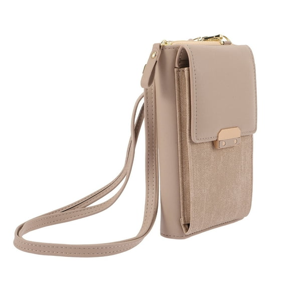 Bolso de hombro individual para mujer, de piel sintética, cruzado, portátil, para guardar el teléfono