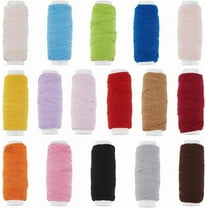 16 Rolls 16 Colors Polyester Elastic Thread 0.6 mm Elastic Cord for Making Jewelry 21.87 Yards/Roll Multicolor Stretch String Round Elastic Craft Cord Elastic Thread for Sewing Machines for making