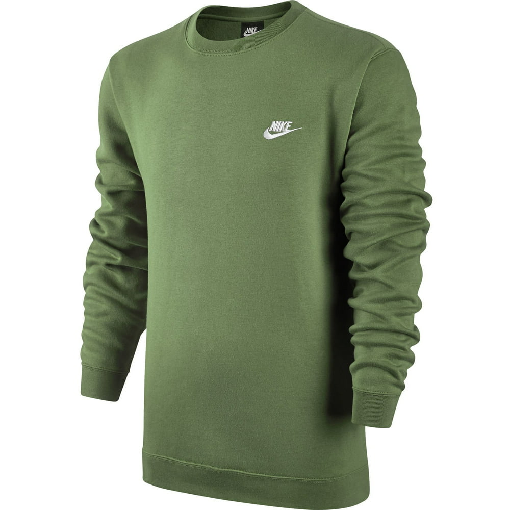 Nike - Nike NSW Club Fleece Crew Neck Men's Sweatshirt Green/White ...