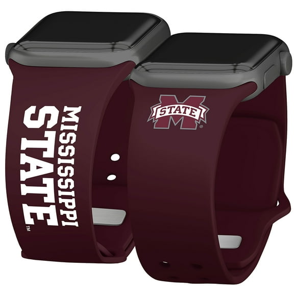 Mississippi State HD Iconic Edition Unisex Watch Band for Apple Watch, 42/44/45/49mm(46mm Series 10/11) Long by Affinity Bands