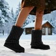 thumbnail image 5 of GJPBGK Women Winter Snow Boots Faux-Fur Lined Warm Mid Calf Suede Platform Flat Outdoor Fashion Fur Boots, 5 of 10
