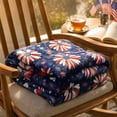 thumbnail image 5 of Homellea Patriotic American Flag Throw Blanket, 50 x 60 Inch Red White Blue Patchwork Flannel Fleece Blanket for Couch, Sofa, Bed, Camping, Travel, 4th of July and Memorial Day Decor, 5 of 6