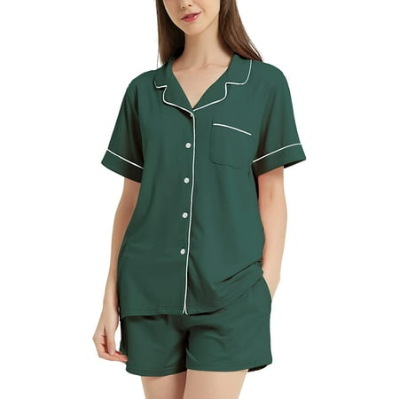 

Hometimes Womens Pajamas Set Floral Printed Pajamas for Women Soft and Silky Sleepwear