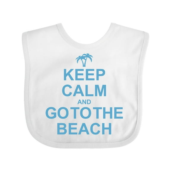 Inktastic Keep Calm Go to the Beach Boys or Girls Baby Bib
