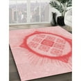 thumbnail image 3 of Ahgly Company Machine Washable Indoor Rectangle Transitional Light Red Pink Area Rugs, 8' x 10', 3 of 7