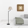 thumbnail image 6 of 60" Bronze Swing Arm Floor Lamp With Beige Fabric Empire Shade, 6 of 7