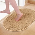 thumbnail image 2 of Unique Bargains 2 Pcs Oval Plush Mat Non Slip Washable Rug Khaki 16" x 24"/20" x 32", 2 of 7
