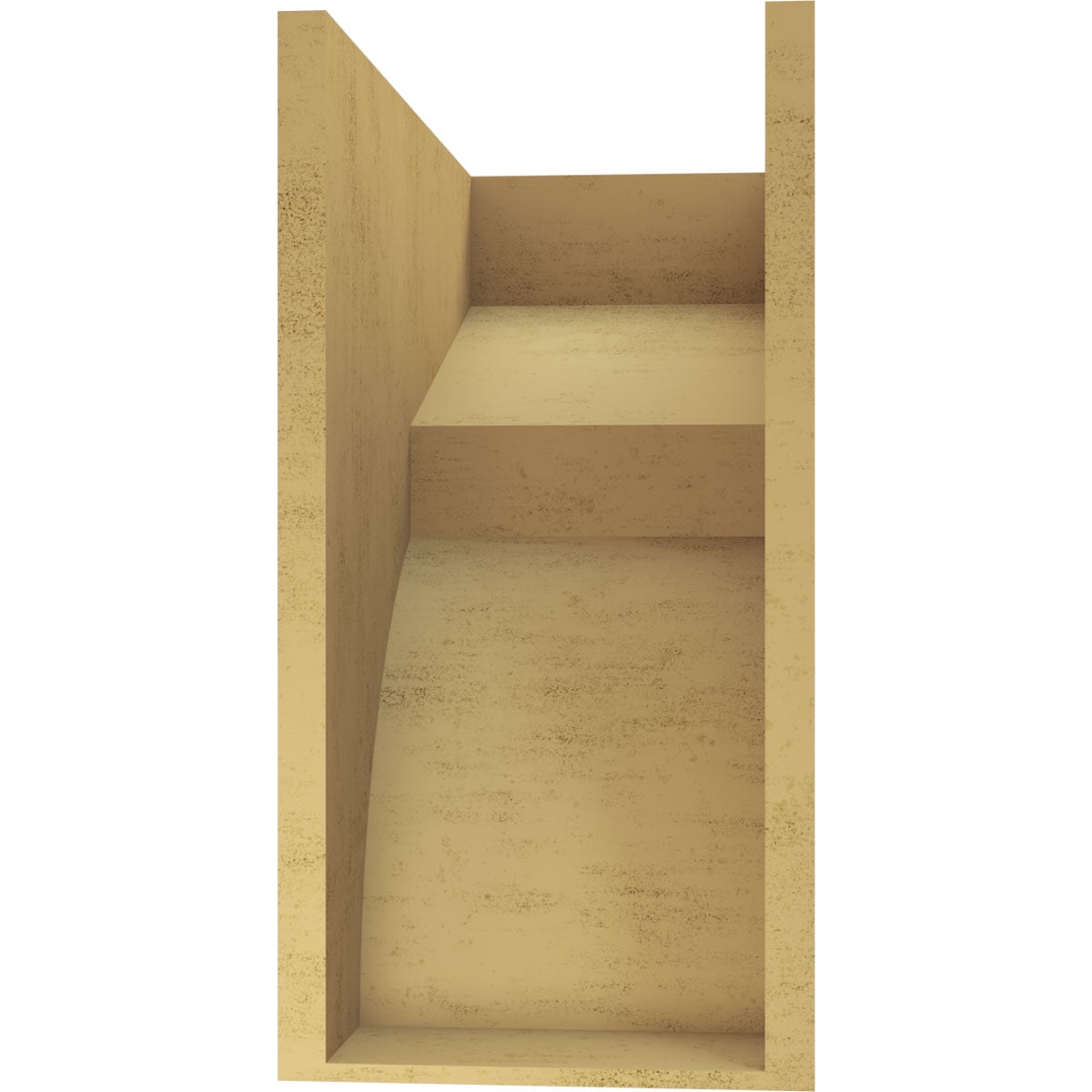 11"W x 22"D x 22"H Classic Monterey Rough Cedar Woodgrain TimberThane Corbel, Primed Tan