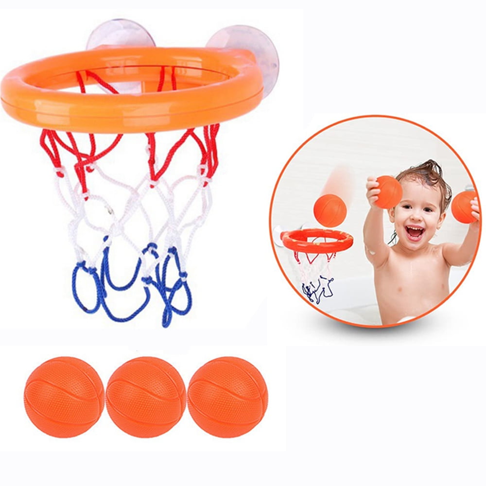 Toddler Bath Toys Kids Basketball Hoop Set Baby Fun Bathtub Water Play Ball Game 