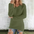 thumbnail image 2 of Yigetop Fuzzy Sweater for Women, Women's Fashionable Long Sleeve Pullovers Loose Fuzzy Jumper Sweater Fleece Pullover Women Green L, 2 of 7