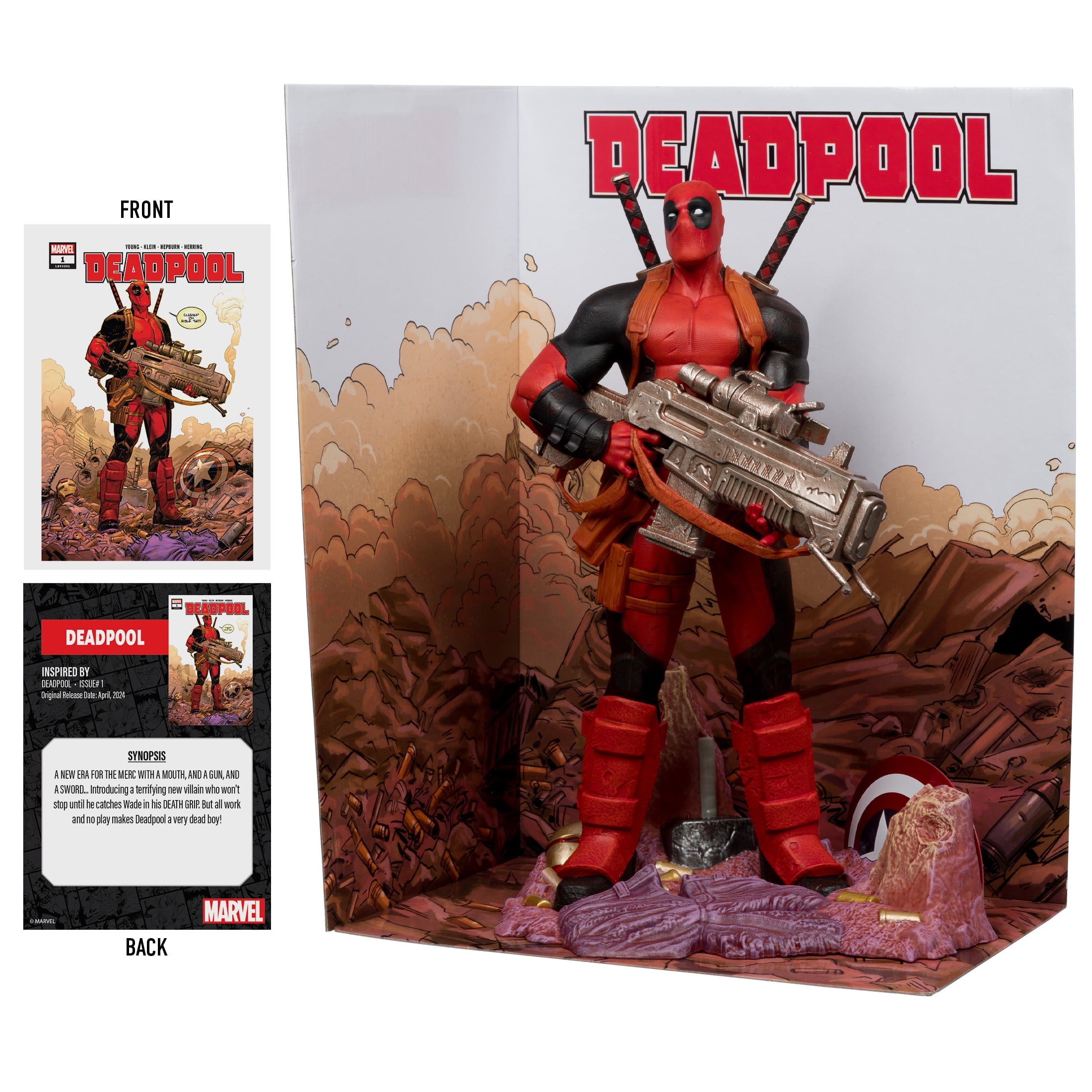 Deadpool 1:6th Scale Collectible w/ Scene & Comic (Marvel: Deadpool #1) - McFarlane Toys