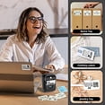 thumbnail image 3 of Impresora de etiquetas Phomemo M110, portátil, con Bluetooth, para pequeñas empresas, con etiquetas térmicas, para direcciones, logotipos, ropa, códigos QR, compatible con teléfonos y PC, con 1 rollo, 3 of 5
