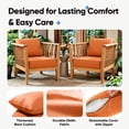thumbnail image 6 of Joyofarm 6" Thick Outdoor Chair Cushions, 24" x 22" x 6" Outdoor Cushions for Patio Furniture, Deep Seat and High Back Cushion for Patio Rocking Dining Chair and Couch, Orange (Set of 6), 6 of 8