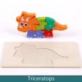 thumbnail image 1 of Juguetes educativos cognitivos de madera para educación temprana para niños, rompecabezas estéreo 3D con formas de animales de madera que se acumulan y combinan, 1 of 2