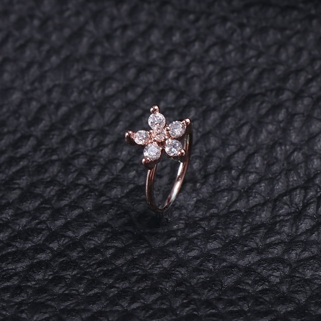 unbranded Anillo Dorado De Cobre Seguro Y Cómodo Con Floral Para Mujer