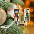 thumbnail image 5 of HomeDM 26 Letter Ornaments, Book Lovers Gift, Christmas Tree Ornaments, 2D Flat Acrylic Hanging Pendant for Wreaths Xmas Tree Home Decor, 3.15" Alphabet Key Chain, Letter U, 5 of 6