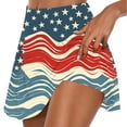 thumbnail image 2 of QATAINLAV 4th of July Skort, Women Trendy Usa Flag Patriotic Athleti Skirts 2025 Summer Casual Fake Two Piece Short Trouser Mother's Day Gifts Blue L, 2 of 6