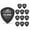 Black, variant on Dunlop Tortex Flow Guitar Picks - 1.35 mm 12 Pack