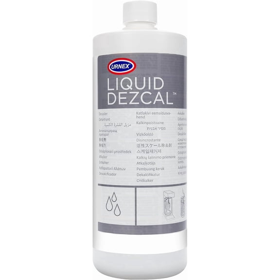 Liquid Dezcal Activated Descaling Solution - 33.6 Ounce (8 Uses) - For Use With 1.0/2.0, Home Coffee and Espresso Machines, Kettles, Garment Steamers
